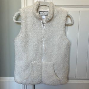 American Widgeon Zip Up Faux Fur Vest, 12, Excell.